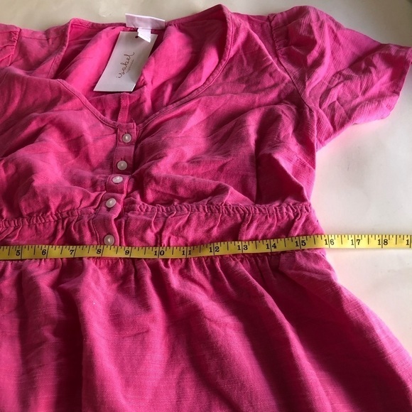 Ingrid & Isabel Maternity Pink Short Sleeve Woven Mini Maternity Dress Size S - Picture 9 of 11